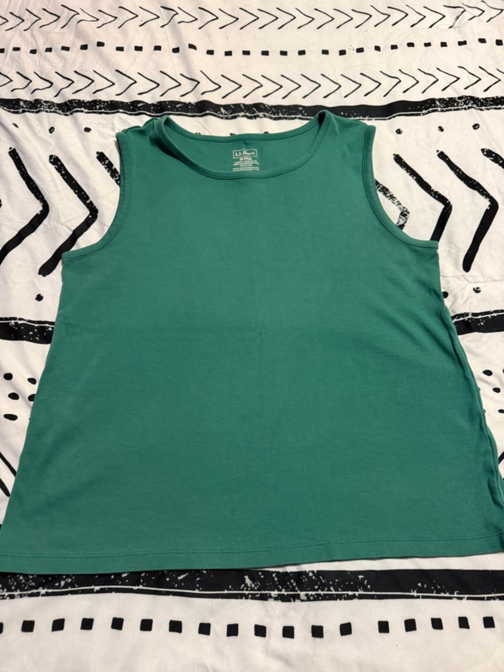 L.L.Bean Women's Teal Green Crew Neck Tank